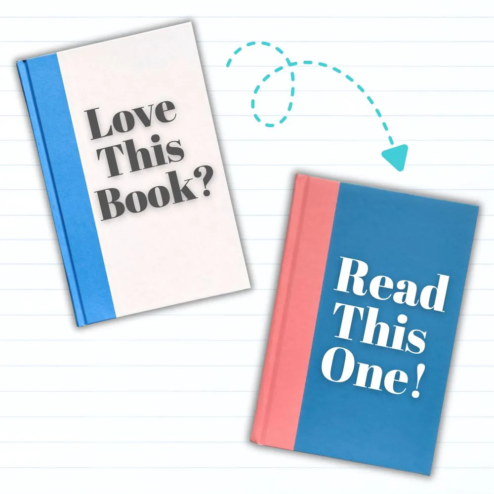 Book Covers promoting read alike book lists